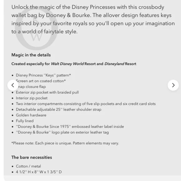 Dooney & Bourke /Disney Parks Wallet\Crossbody. NWT - Picture 7 of 8